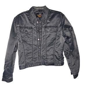 Harley Davidson Motorcycle Black Nylon Riding Jacket Women's Size L